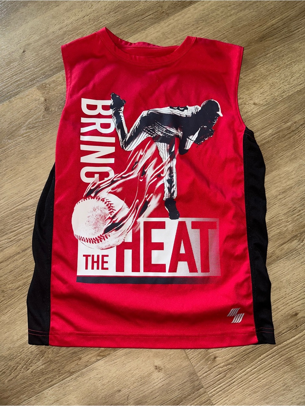 Bring the Heat Red & Black Sleeveless Kids' Sports Top